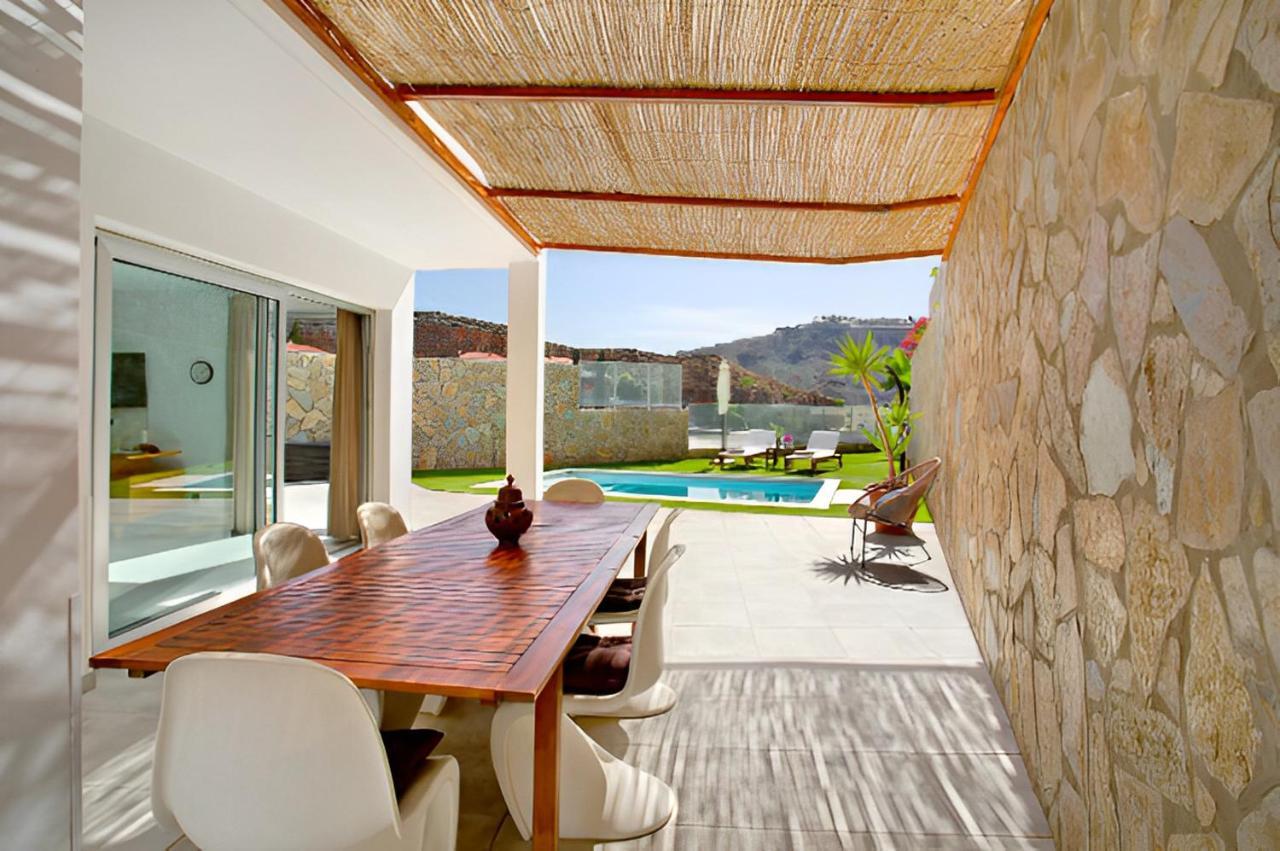 Dream Villa With Heated Pool, Rooftop & Ocean Views Mogan Luaran gambar