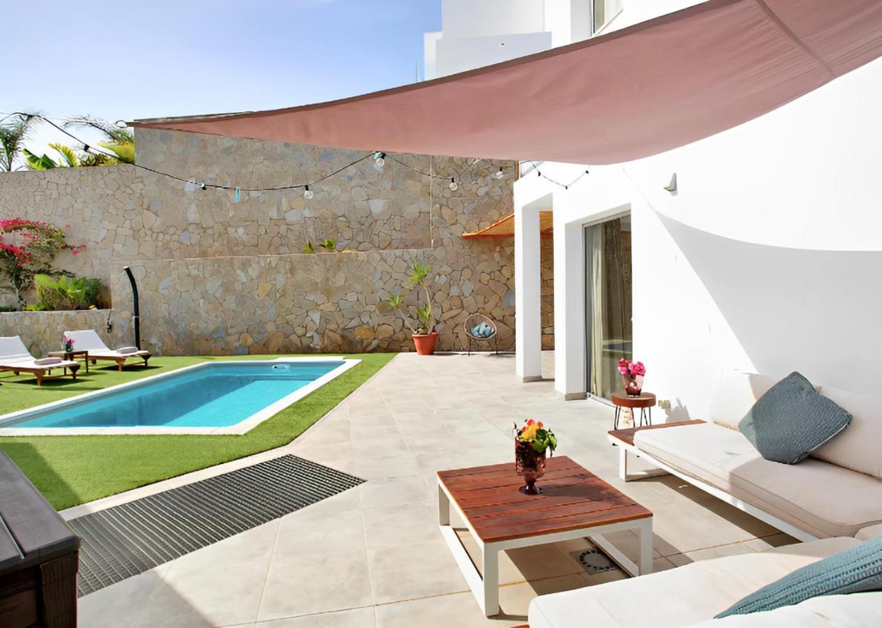 Dream Villa With Heated Pool, Rooftop & Ocean Views Mogan Luaran gambar