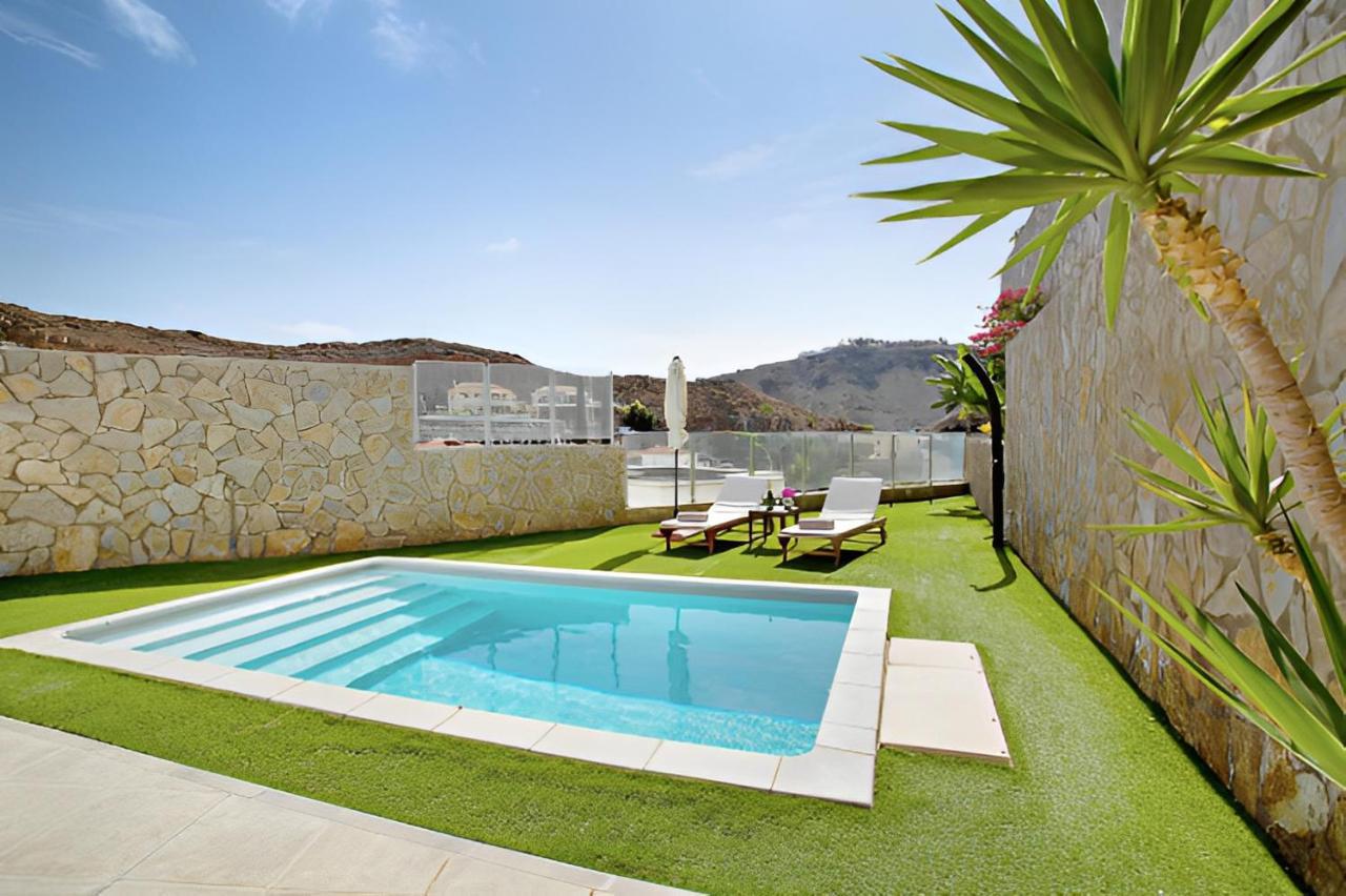 Dream Villa With Heated Pool, Rooftop & Ocean Views Mogan Luaran gambar
